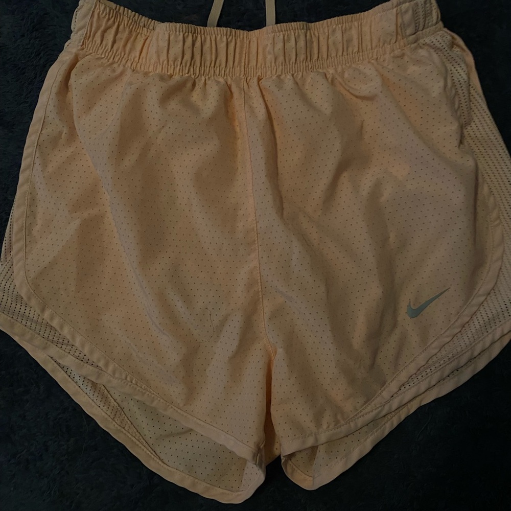 Nike Peach Agave Dolphin Hem Athletic Shorts - Picture 4 of 6